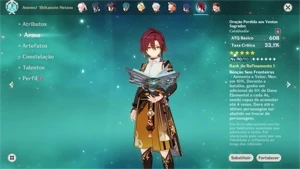 AR 56 com Nahida, Kazuha, Yelan, Kokomi, Ganyu c1 de Amos r2 - Genshin Impact