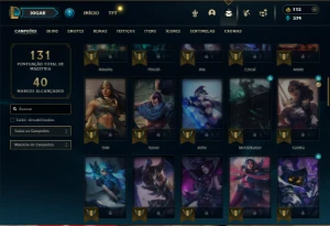 Platina 3 com 70 Champs e 29 Skins - League of Legends LOL