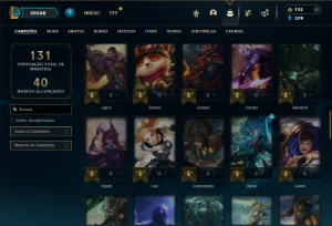 Platina 3 com 70 Champs e 29 Skins - League of Legends LOL