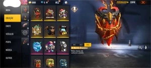 CONTA FF 4 ANOS ITENS RAROS BARATO - Free Fire