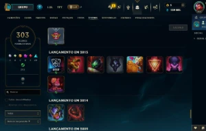 Conta Lol Mestre Todos Os Campeões 258 Skins Full Acesso - League of Legends