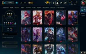 Conta Lol Mestre Todos Os Campeões 258 Skins Full Acesso - League of Legends