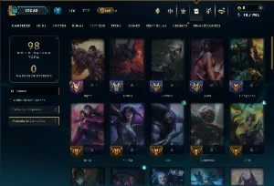 Esmeralda 2 com 50 Champs e 15 Skins - League of Legends LOL