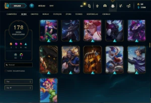 Conta Unranked com TODOS os champs e 178 Skins - League of Legends LOL