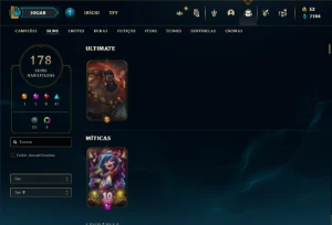 Conta Unranked com TODOS os champs e 178 Skins - League of Legends LOL