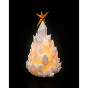 Árvore de Natal 3D de Cristais com Luz - 21cm - Artesanato e Personalizados