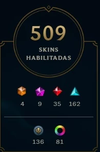 Conta no LOL com 509 Skins LVL 420 Preço a Negociar !!!! - League of Legends
