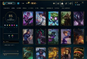 Bronze 4 com 150 Champs e 85 Skins - League of Legends LOL