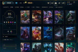 Bronze 4 com 150 Champs e 85 Skins - League of Legends LOL