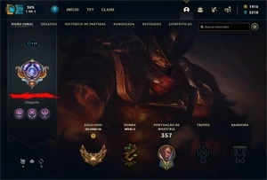 Conta LoL, 147 campeões, 151 skins, conta criada na season 3