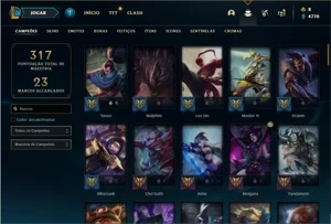 Conta prata 3 com 89 Champs e 42 Skins - League of Legends LOL