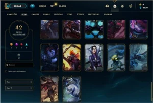 Conta prata 3 com 89 Champs e 42 Skins - League of Legends LOL