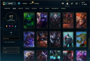 Conta prata 3 com 89 Champs e 42 Skins - League of Legends LOL