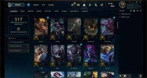 Conta LoL 2016 - Unranked - 94 campeões e 40 skins - League of Legends