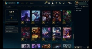 Conta LoL 2016 - Unranked - 94 campeões e 40 skins - League of Legends