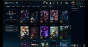 Conta LoL 2016 - Unranked - 94 campeões e 40 skins - League of Legends