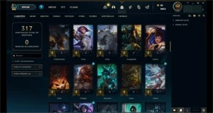 Conta LoL 2016 - Unranked - 94 campeões e 40 skins - League of Legends
