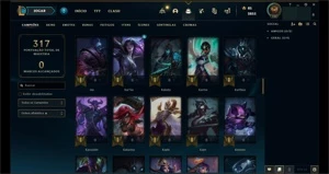 Conta LoL 2016 - Unranked - 94 campeões e 40 skins - League of Legends