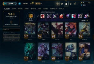 Unranked com 75 Champs e 24 Skins ( MID / JG / TOP ) - League of Legends LOL