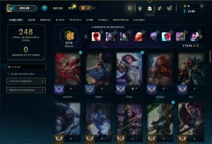 Unranked com 75 Champs e 24 Skins ( MID / JG / TOP ) - League of Legends LOL