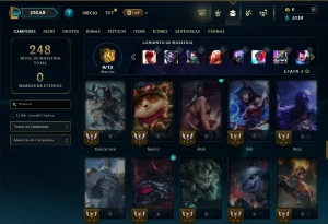 Unranked com 75 Champs e 24 Skins ( MID / JG / TOP ) - League of Legends LOL