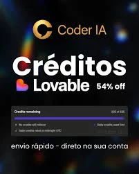 Conta Lovable com 500 créditos! - Assinaturas e Premium
