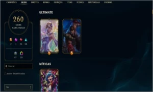 Conta League Of Legends 260 skins LOL