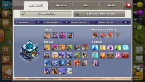 CENTRO DE VILA 13, CLASH ROYALE ARENA 12 COM 7 LENDARIAS - Clash of Clans