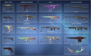 conta valorant e lol com várias skins 280 reais gasto