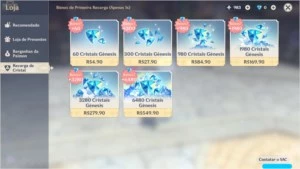 Conta com Ganyu e Lança 5 Estrelas - Genshin Impact