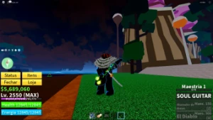 Conta Blox Fruits Level Máximo Godhuman + Soul Guitar - Roblox