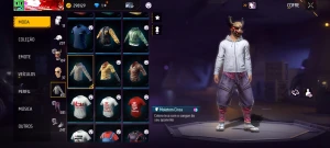 Free fire com skin do primeiro passe