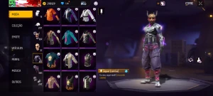 Free fire com skin do primeiro passe