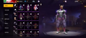 Free fire com skin do primeiro passe