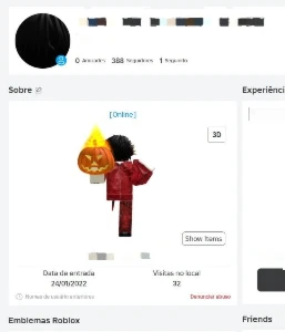 Conta com Headless e Korblox - Roblox