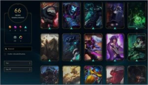 Plat5- TodosChamps- Muitas skins - League of Legends LOL