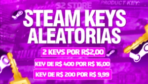 Steam Keys Aleatorias 2 Keys R$ 2,00┃ Key R$ 400┃ R$ 200┃ - Outros