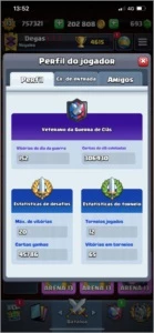 Conta Clash royale podendo negociar