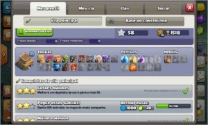 Conta de Clash of Clans Cv 8!