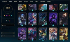 Conta LoL Gold 1 com vários champs e skins prestígios - League of Legends
