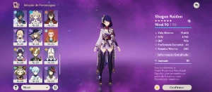 Conta genshin impact Ar 57 Com Vários Personagens T5