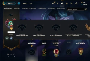 Conta Unranked com TODOS os champs e 235 Skins + 50k de EA - League of Legends LOL