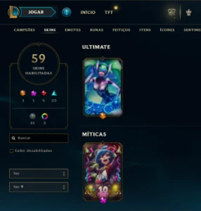 CONTA LOL - LVL 293 - 128 Champions - 59 Skins - FULL ACESSO - League of Legends