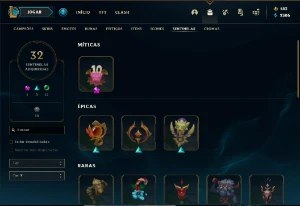 Conta LOL Main Supp Todos os Champs 209 Skins - League of Legends