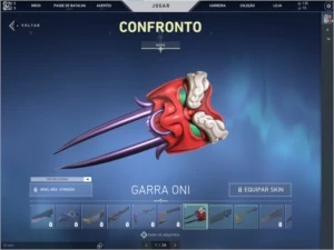 conta Valorant, itens avaliados em 500 por 300 reais