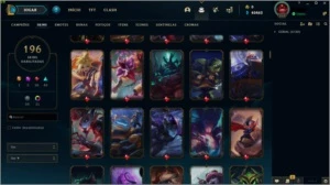 Conta Unraked (ex platina) - Todos os Champs - 196 skins - League of Legends LOL