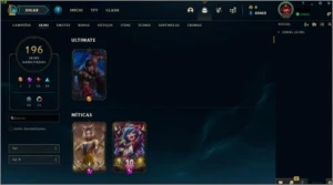 Conta Unraked (ex platina) - Todos os Champs - 196 skins - League of Legends LOL