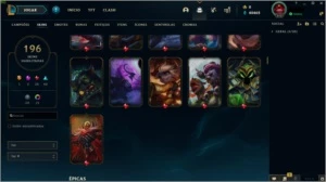 Conta Unraked (ex platina) - Todos os Champs - 196 skins - League of Legends LOL