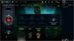 Conta Unraked (ex platina) - Todos os Champs - 196 skins - League of Legends LOL