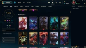 Conta Unraked (ex platina) - Todos os Champs - 196 skins - League of Legends LOL